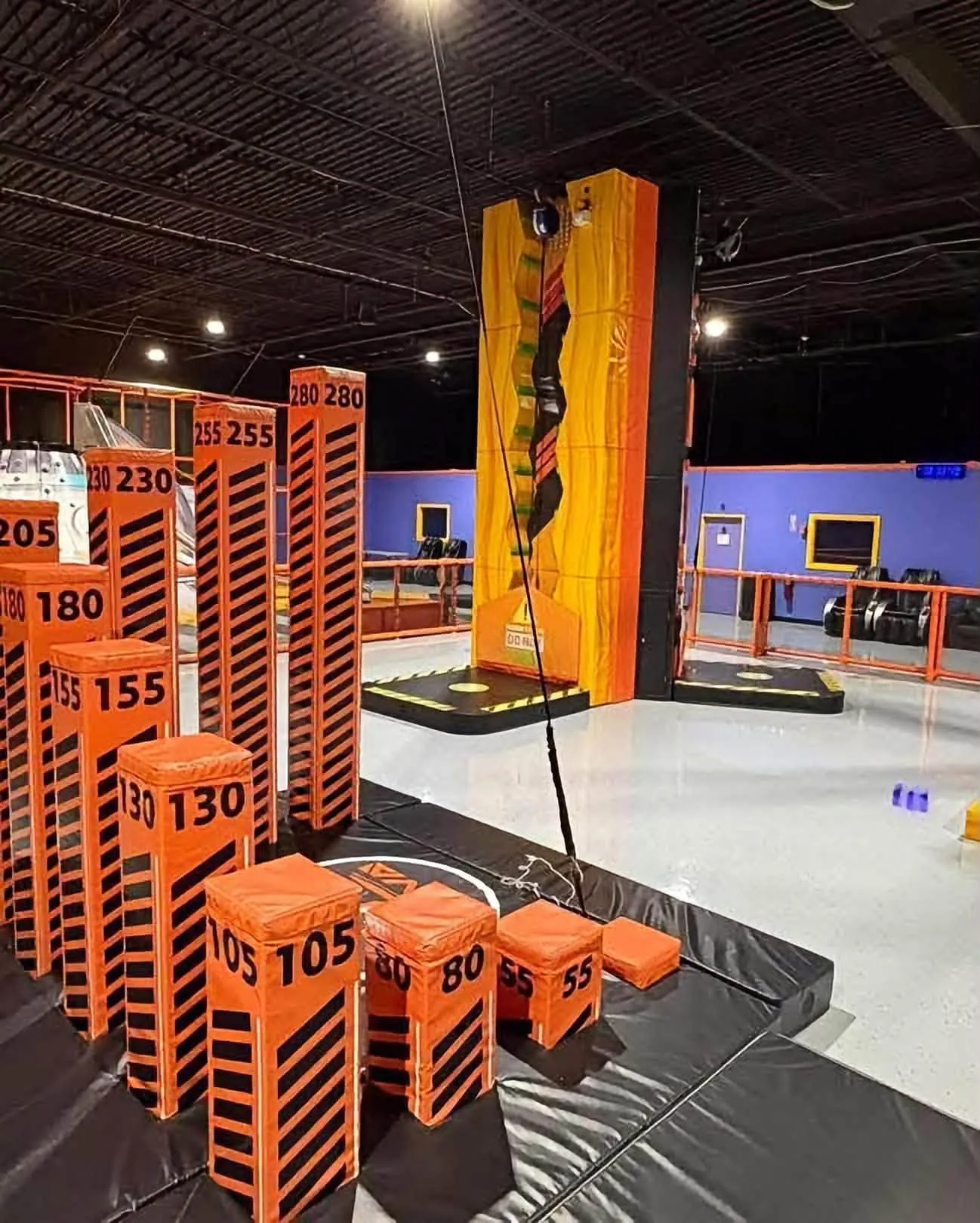 Ninja warrior climbing boxes at Nova Adventure Park Reading