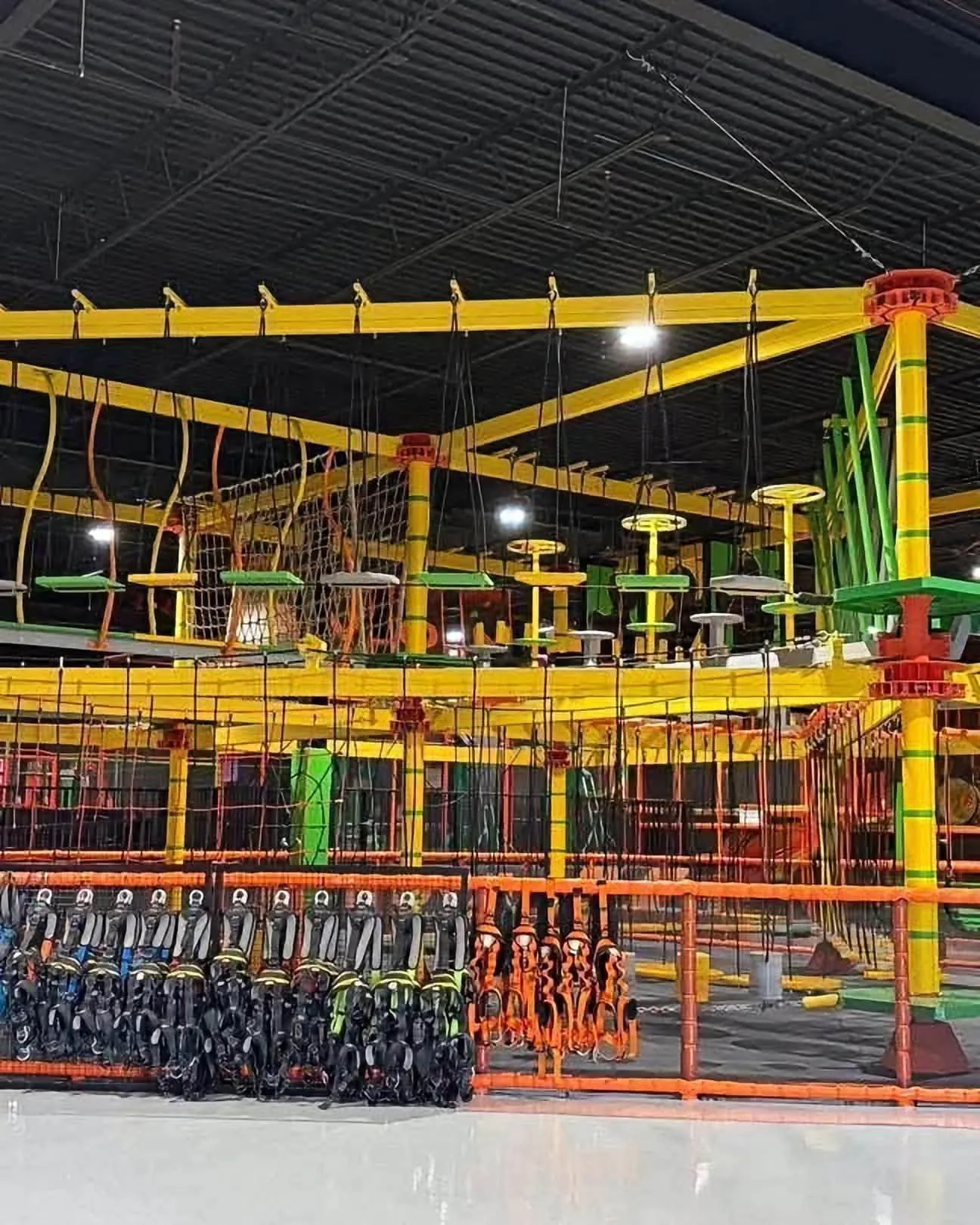 Multi-level rope course at Nova Adventure Park Reading