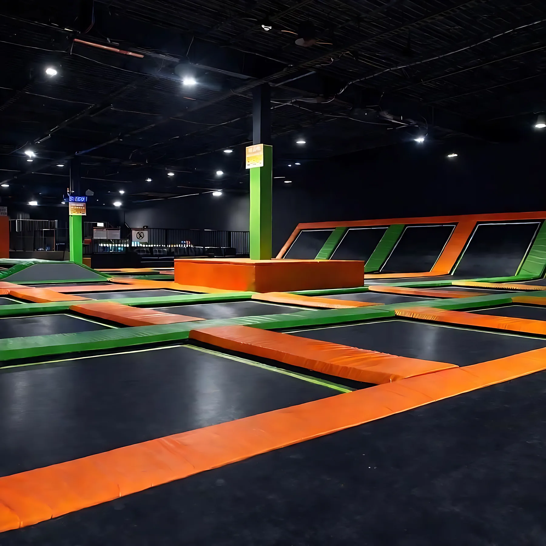 Trampoline court at Nova Adventure Park Reading