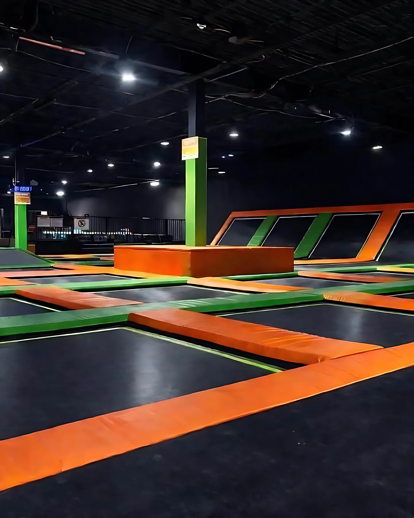 Trampoline court at Nova Adventure Park Reading