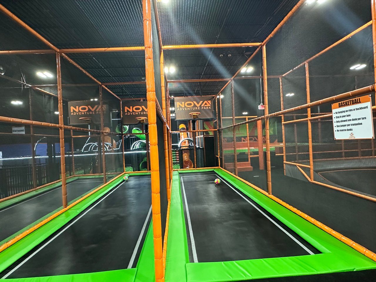 Trampoline lanes at Nova Adventure Park Reading
